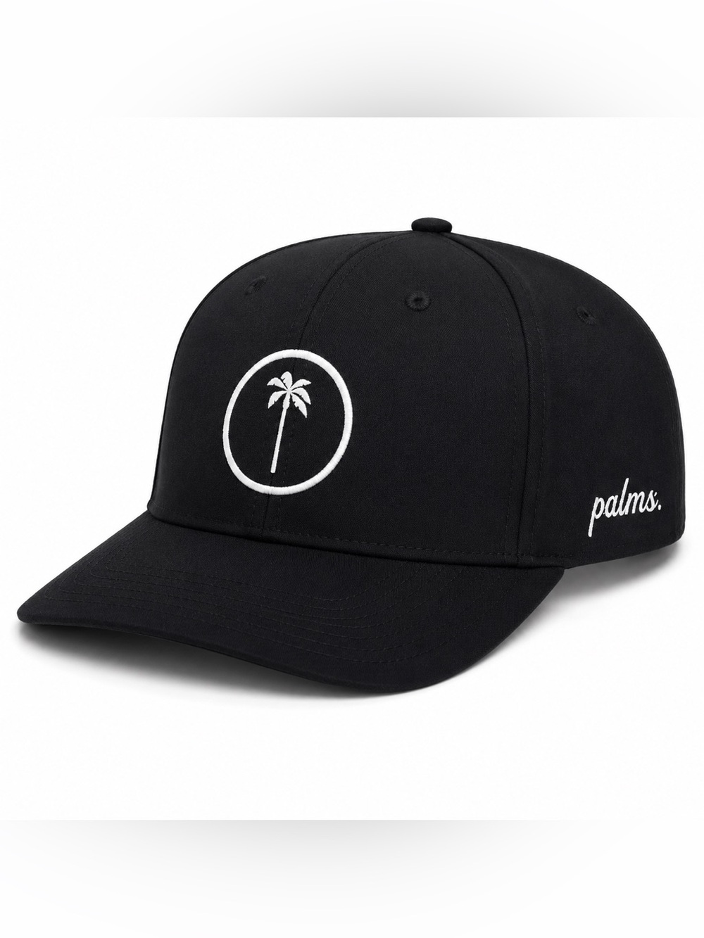 Palms Golf Black Palm Tree Snapback Hat Swing and Smile Cap